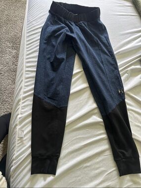 Fleo Two-Tone Navy and Black Track Joggers